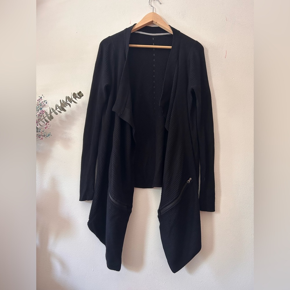 Lululemon Resolution Boolux Cardigan Long Black Women’s Sweater Medium